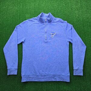 St Louis‎ Blues Sweater Mens Medium Blue 1/4 Zip Pullover NHL Hockey Sports